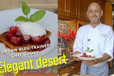 Caramelized French Brioche with Sautéed Strawberries | Breakfast Desert Recipe