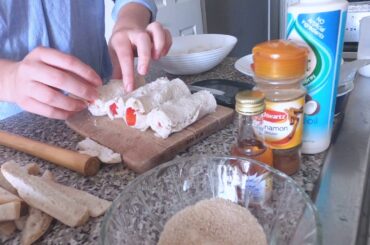 Breakfast PKU French Toast Rolls Vegan Recipe 4 Rolls with 2 Exchanges in Total