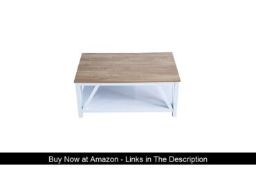 ☘️ Roomfitters Farmhouse French Country Coffee Table with Shelf, 37.4" W, Cottage