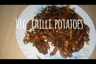 Chilli potatoes recipe/ and french fries#quick#easy