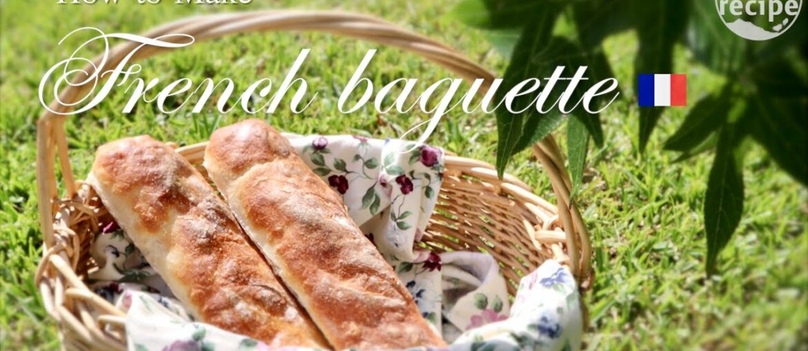 BAGUETTE - How to make French Baguettes at home 【etw recipe】baking bread