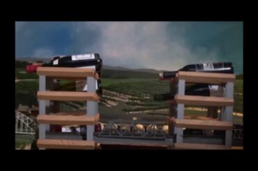 Model train in wine cellar