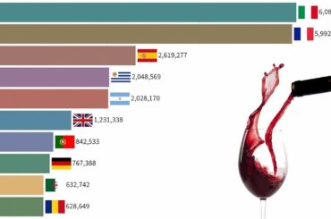 Top 10 Wine Producing Countries 1961-2020