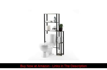 ▶️ Furinno Turn-N-Tube with 5 Shelves Toilet Space Saver, French Oak Grey/Black