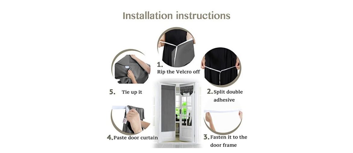 ☘️ Blackout Window Door Curtains, Deep Grey (2 Panels) for Double French Door, Rod Pocket Light Fil