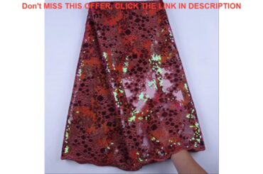 Top African Wine Organza Sequins Lace Fabric 2019 Hot Sale Nigerian Wedding Dress High Quality Orga