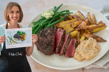 Steak au Poivre with Green Beans | French Steak Recipe