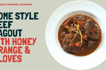 Zest up your table with this tasty beef ragout infused with honey orange and cloves
