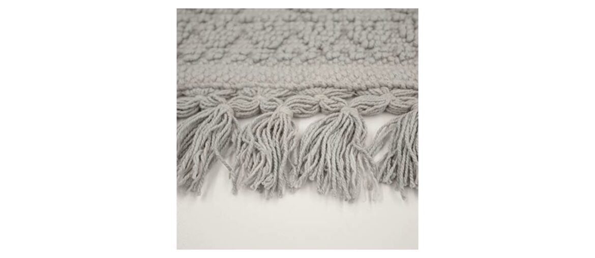 ✅ French Connection Bath Rugs, 17 in. x 24 in./20 in. x 34 in, Light Grey