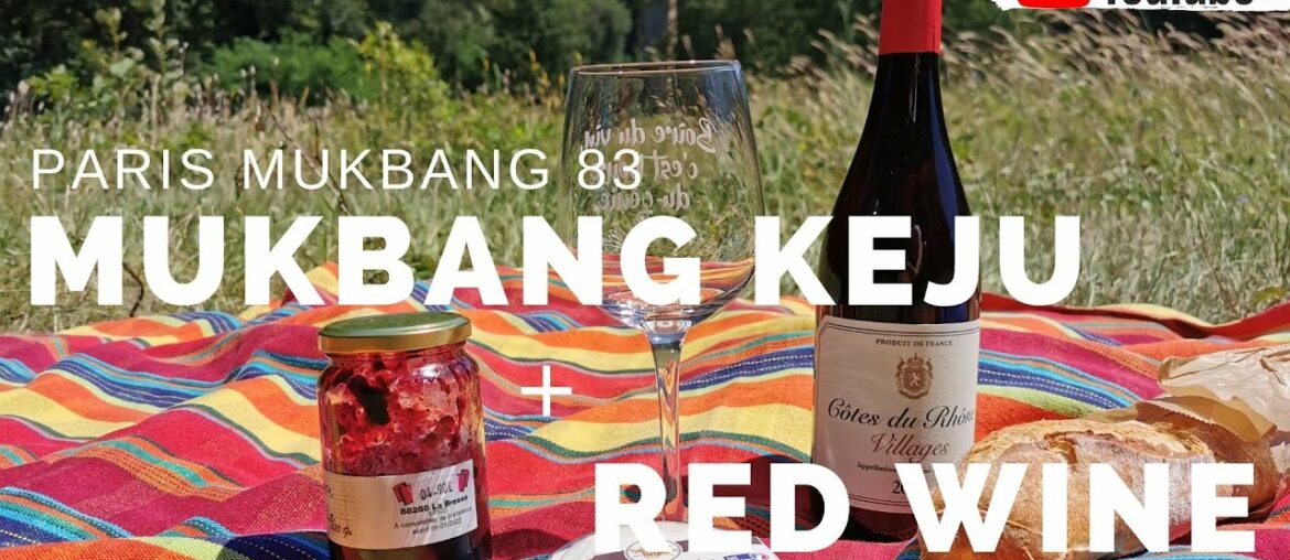 Mukbang keju pake selai blueberry, ditemenin red wine Perancis , Mukbang perdana Paris Mukbang 83