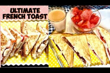 Ultimate French Toast Recipe|Stuffed Nutella & Jam with Banana French Toast|Wispy Clouds