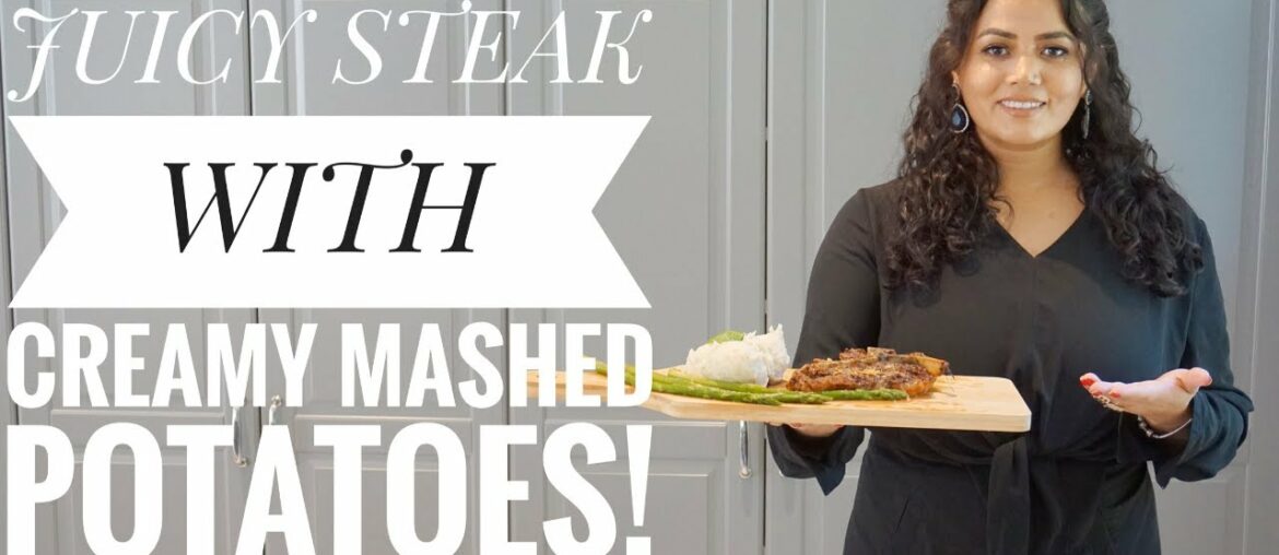 STEAK & CREAMY GARLIC MASHED POTATOES || SPEAK FRENCH CHALLENGE || 10TH ANNIVERSARY SPECIAL DINNER!