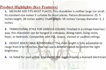 LALUZ French Country Chandeliers Wood Beads Kitchen Island Lighting Dining Living Room,... PKR Price