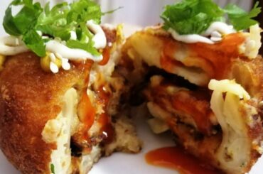 Cheesy Macaroni Burger Ball | Food and Art Academy | French Recipe |