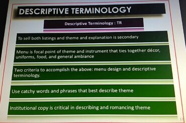 CHAPTER 13: THEME, ETHNIC & FINE DINING RESTAURANTS