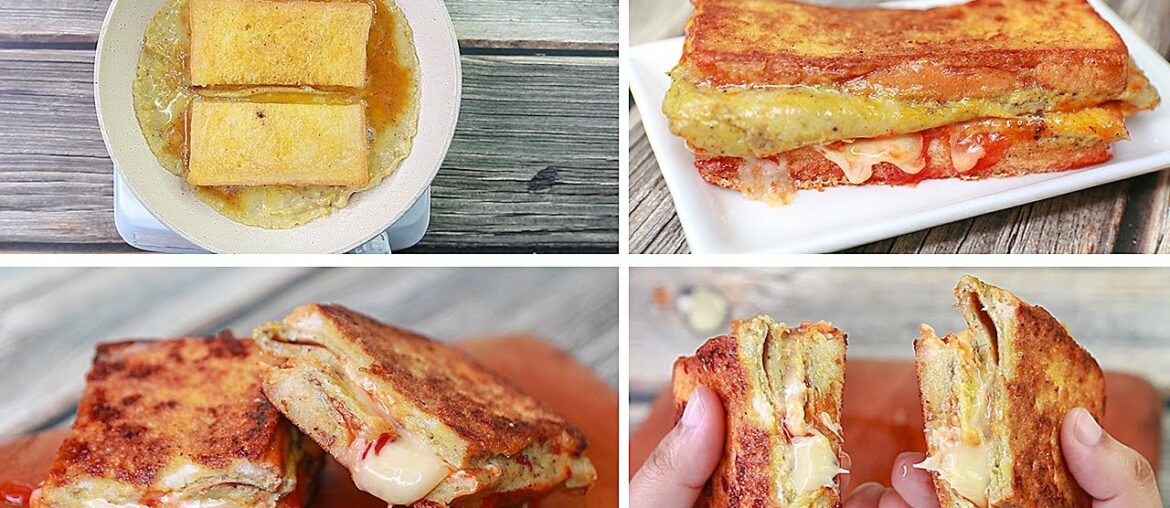 One Pan Egg Toast Recipe | Easy Breakfast Recipe | Cheesy French Toast | Toasted