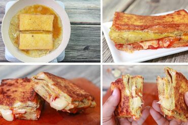 One Pan Egg Toast Recipe | Easy Breakfast Recipe | Cheesy French Toast | Toasted