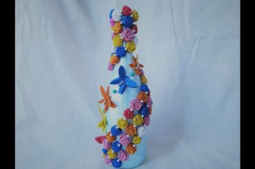 DIY:bottle art Foam Sheet/SEO#New Click/ Craft