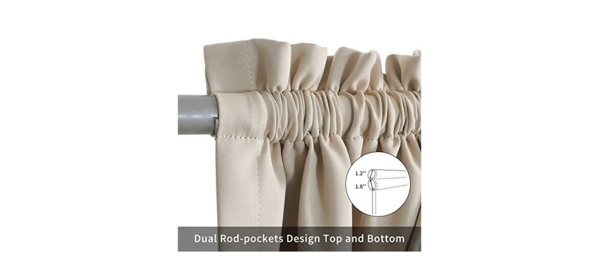 ❄️ Rose Home Fashion Blackout Door Curtain, Elegance French Door Curtains for Privacy, Thermal Insu