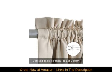 ❄️ Rose Home Fashion Blackout Door Curtain, Elegance French Door Curtains for Privacy, Thermal Insu