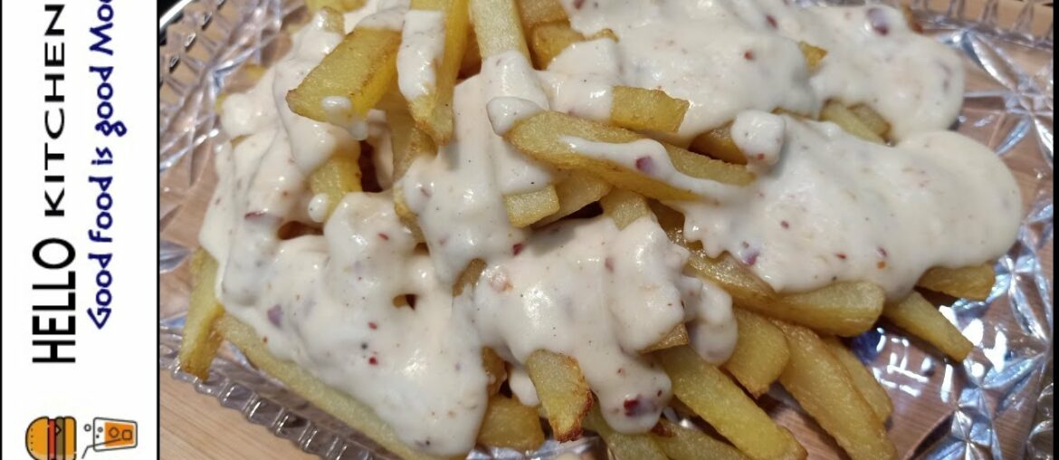 French Fries with White Cheese dip Recipe | white cheese dip sauce recipe | Fries | Great Taste
