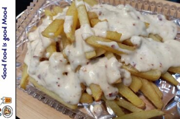 French Fries with White Cheese dip Recipe | white cheese dip sauce recipe | Fries | Great Taste