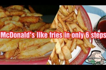 Crispy Potato Fries recipe | McDonal's style fries | Homemade crispy fries recipe | french fries