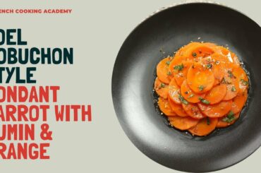 Fondant carrot with cumin and orange (in the style of Joel Robuchon)