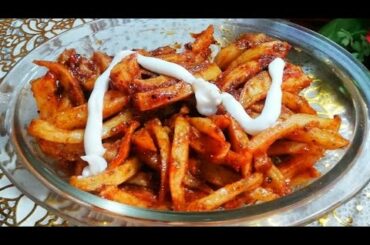 SPICY MASALA FRENCH FRIES/IN Urdu/Hindi by Ayesha Recipes