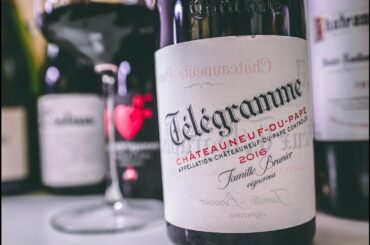 Cheerful Châteauneuf du Pape Wine - Telegramme Rhône Red by Vieux Télégraphe