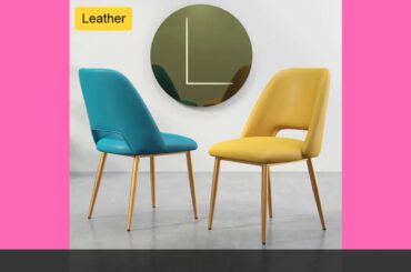 ✅Modern Minimalist Nordic Stainless Steel Dining Chair Casual Furniture