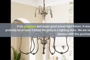 Best Review: LALUZ A03299 French Country Chandeliers for Dining & Living Rooms Bedroom, Bathroo...