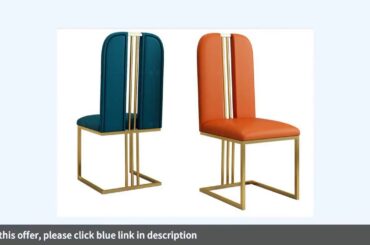 ✅Modern simple household dining chair steel chrome plated dining chair