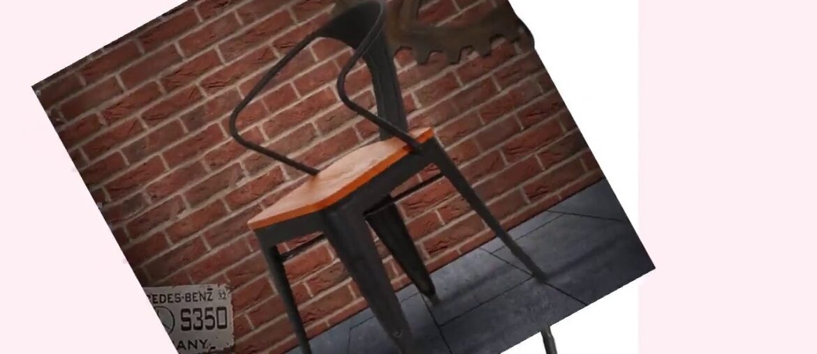 ✅Retro iron coffee chair American theme restaurant dining chair industr