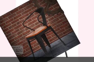 ✅Retro iron coffee chair American theme restaurant dining chair industr