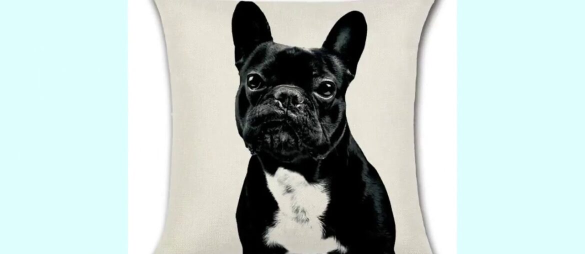 ✅French Bulldog Cushion Cover Cotton Linen Cute Dog Decorative Cushions ✅French Bulldog Cushion Cover Cotton Linen Cute Dog Decorative Cushions