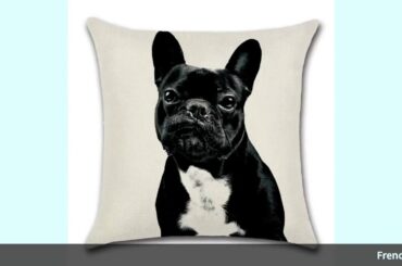 ✅French Bulldog Cushion Cover Cotton Linen Cute Dog Decorative Cushions