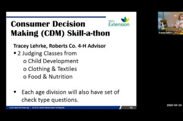 4-H Special Foods & CDM Skill-a-thon Zoom: Session 3