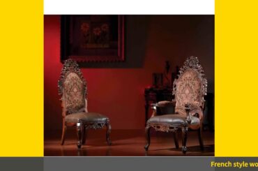 ✓French style wooden dining room sets with marble top ไม้สไตล์ฝรั่งเศสห