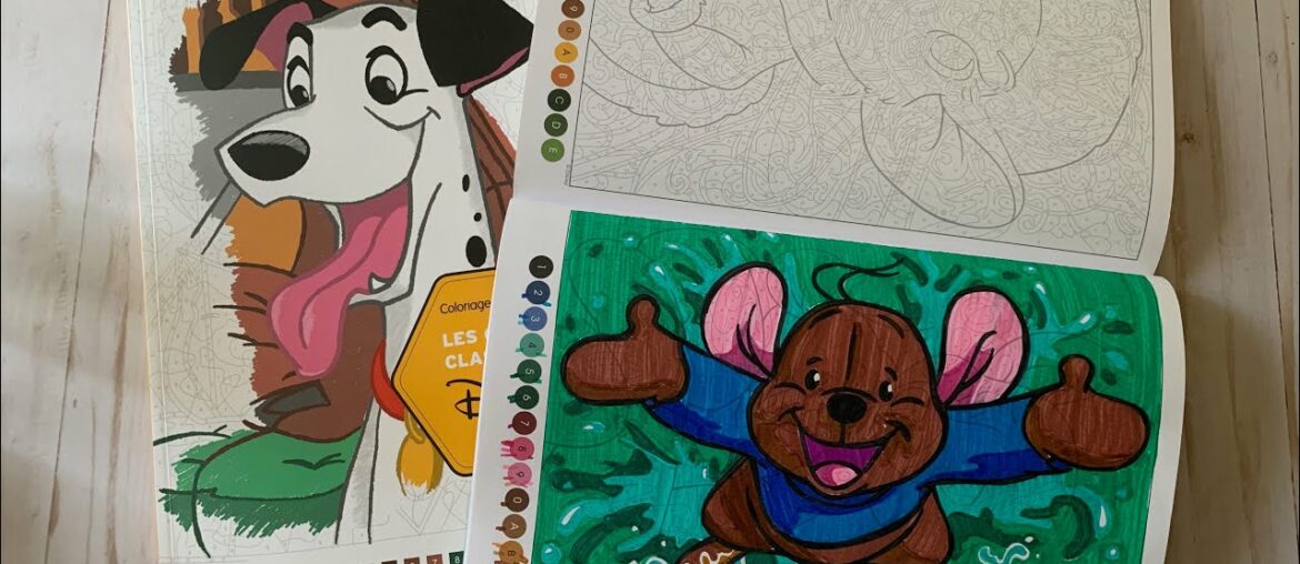 How I Color- French Disney Color by Number Books