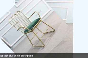 ✓2020 Nordic Modern Minimalist Golden Wrought Iron Dining Chair Cafe B