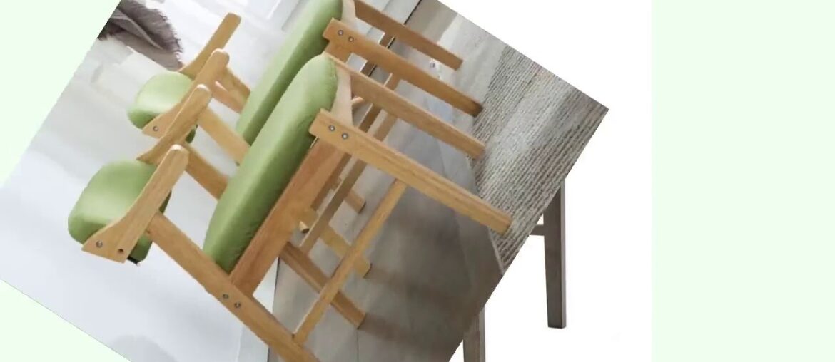 ✅Dining chair Simple modern solid wood chair Nordic fabric armchair Vin ✅Dining chair Simple modern solid wood chair Nordic fabric armchair Vin