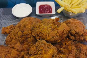 Chicking Broasted Chicken and French Fries🍟 🏠 വീട്ടിൽ  ഉണ്ടാകാം/Broasted Chicken Recipe/Dinnertime