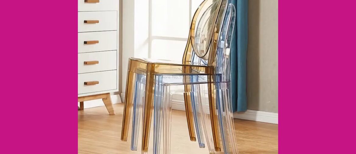 ✅Force Transparent Ghost Devil Chair Ins Northern Europe Plastic Crysta
