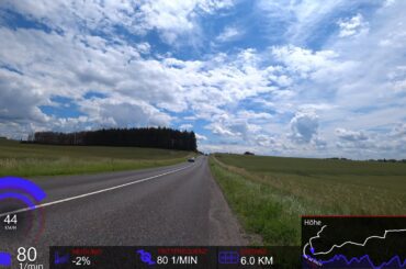 70 minute Indoor Cycling Workout 🚲🌩😲 France to Germany with Cadence & Speed Display 4K