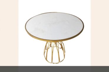 ✓Nordic Minimalist Modern Gold Iron Art Marble Circle Showroom Dining T