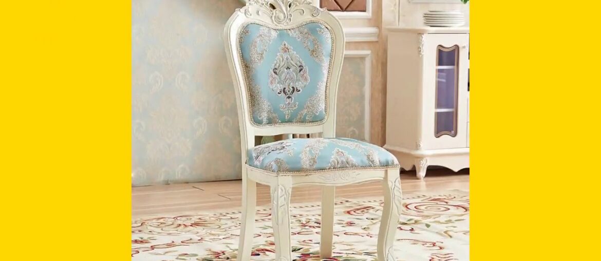 ✓European style solid wood dining chair simple home stool leisure rest ✓European style solid wood dining chair simple home stool leisure rest