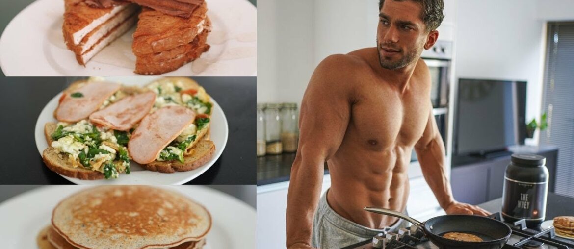 3 EASY HIGH PROTEIN BREAKFAST RECIPES To Gain Muscle (+40 grams) Pancakes, French Toast & Eggs