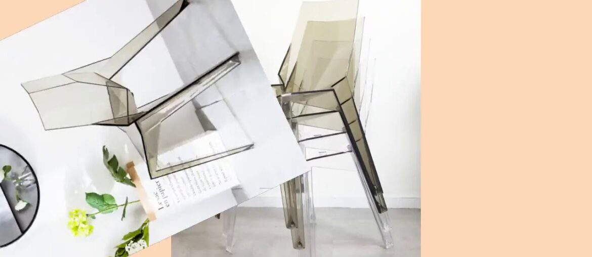 ☑Nordic Fashion Transparent Crystal Chair Simple Dining Chair Office Ch