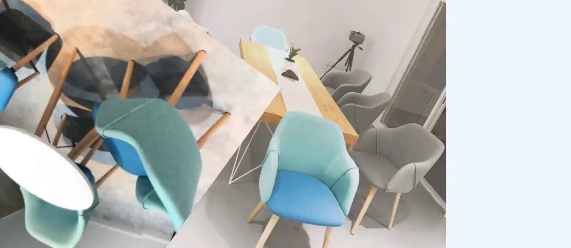 ✓Nordic Fabric Dining Chair Modern Simple Home Study Back Chair Ins Net